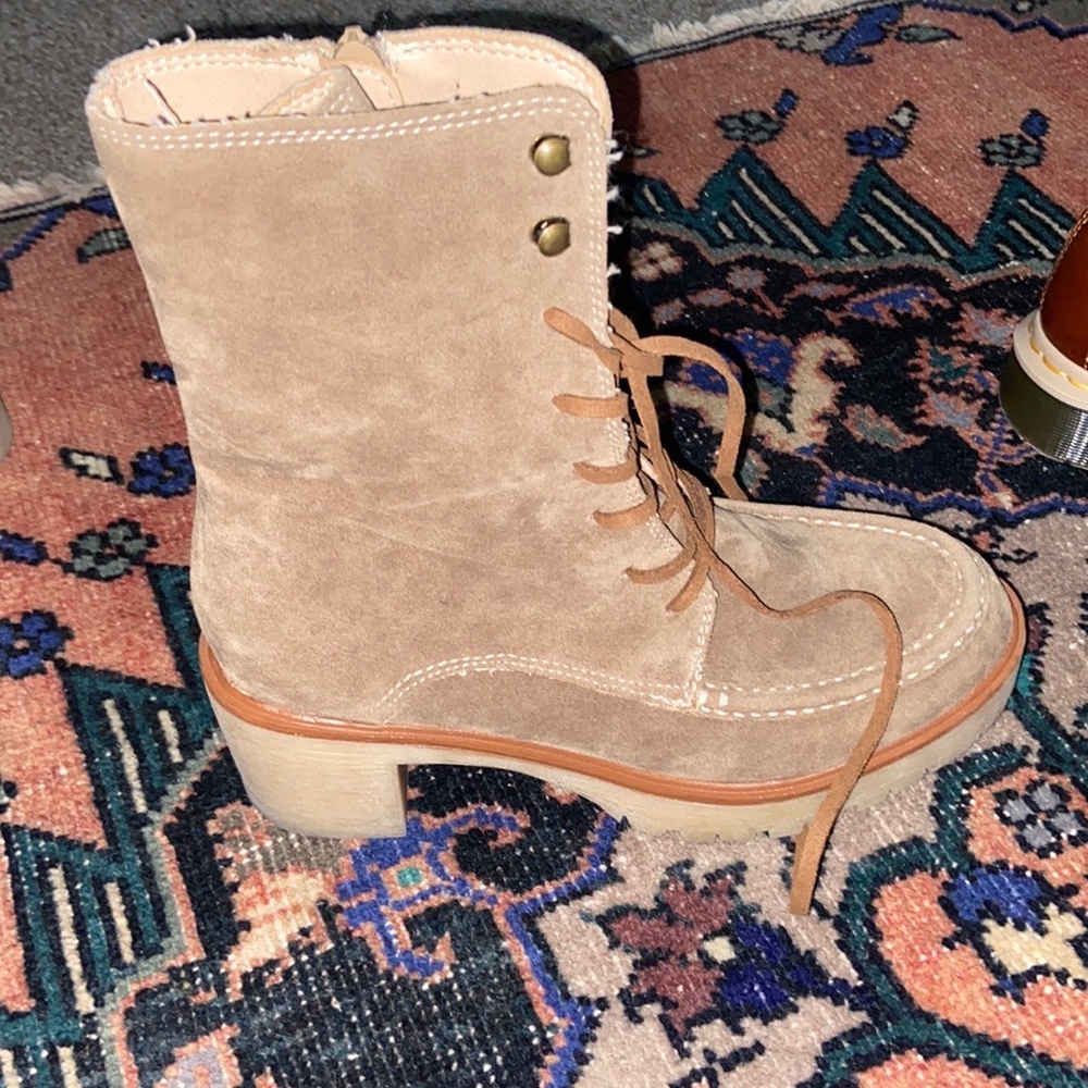Maeve Combat Boots Size 8 Color Taupe